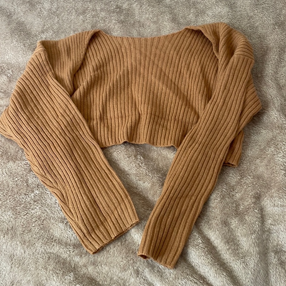 Cream Cropped Cardigan